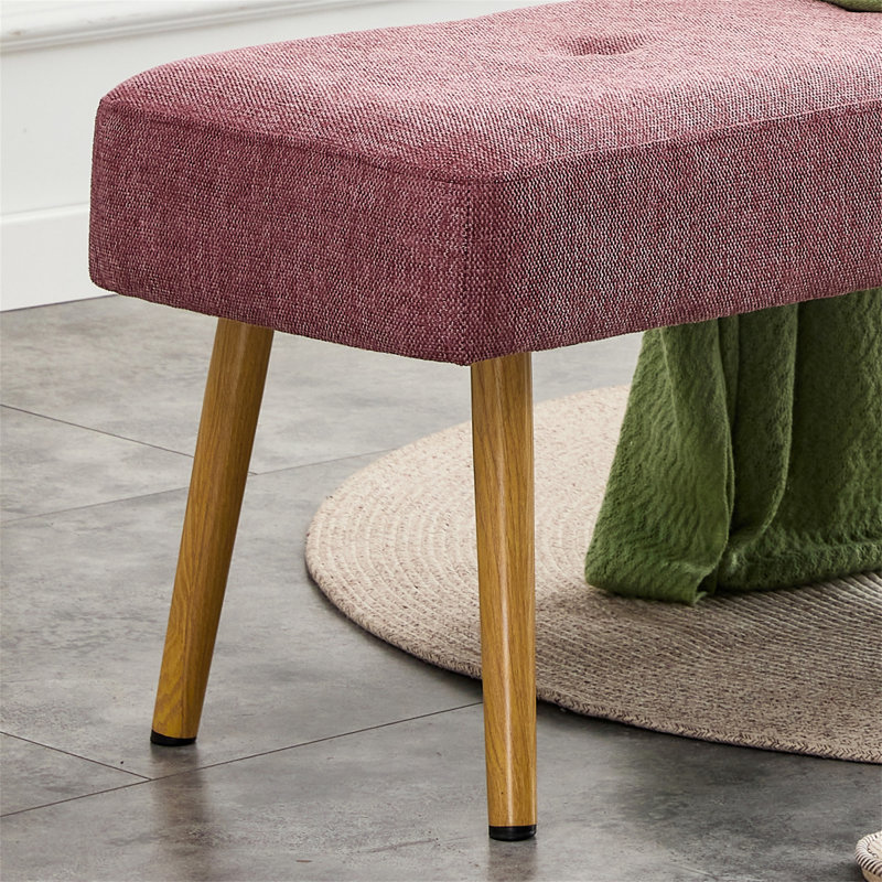 Banc rembourré Jordis, Rose