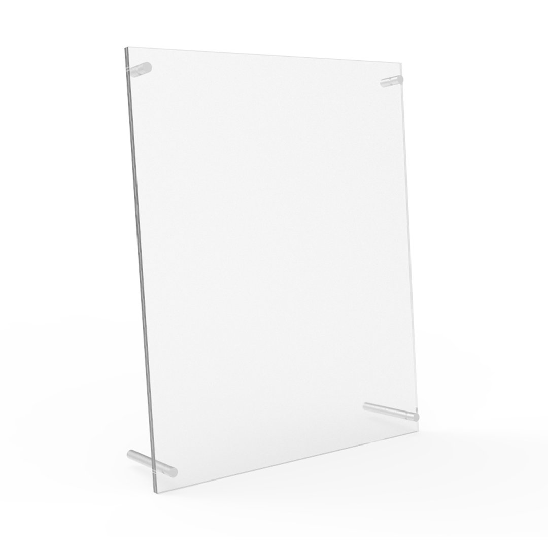 Acrylic Picture Frame8.5 x 11" with Standoff Hardware Photo Holder Ebern Designs