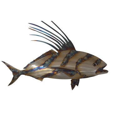 Support mural en acier découpé au laser pour poissons Snapper - Taille: L 26 po x l 2 po x H 17 po.