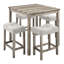Table de petit déjeuner industrielle et chaises pour différents espaces - apparence exquise, sièges en lin confortables, bar à manger Scratch, grain de bois de plusieurs pièces, mousse à haute élasticité, facile à nettoyer