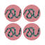 Sous-verres ronds en cuir Serpent-119015239