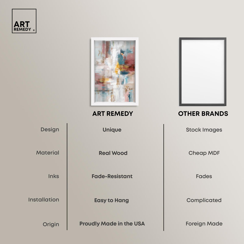 Décoration murale moderne Warmth and cool III Shadowbox Print par Art Remedy, H 25 po x l 17 po, Blanc