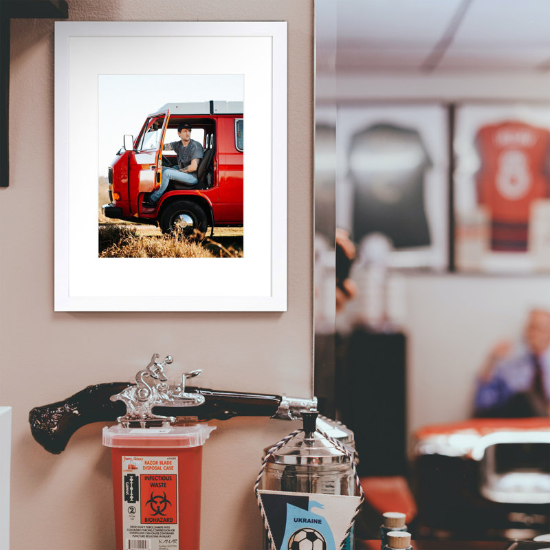 Cadre photo en bois Jenrry, 8 po x 10 po, Blanc