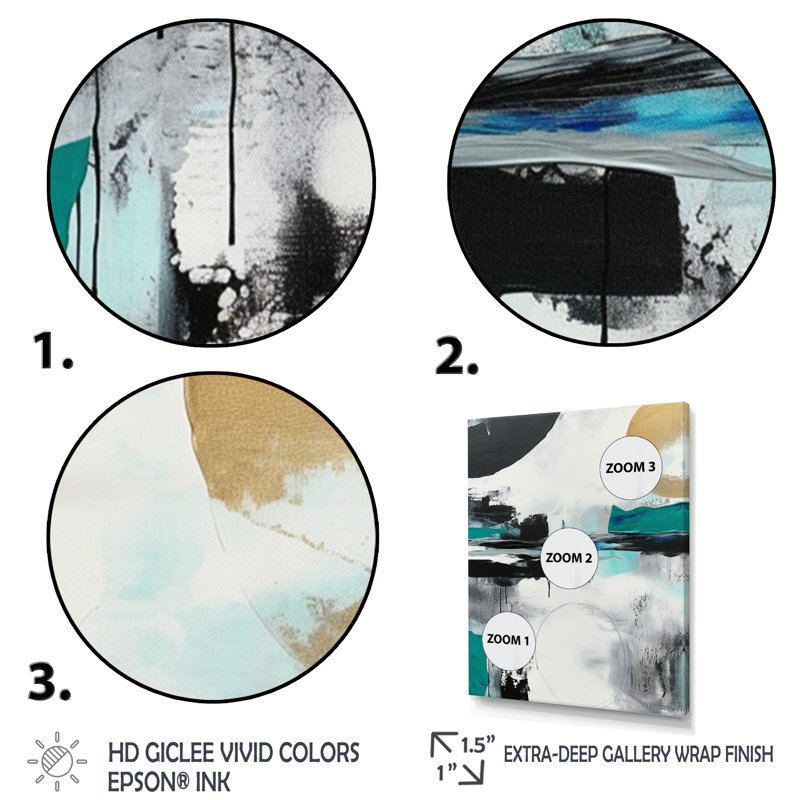 «Exploration Boho Simplicity I», art mural abstrait sur toile, Impression dorée sur toile encadrée