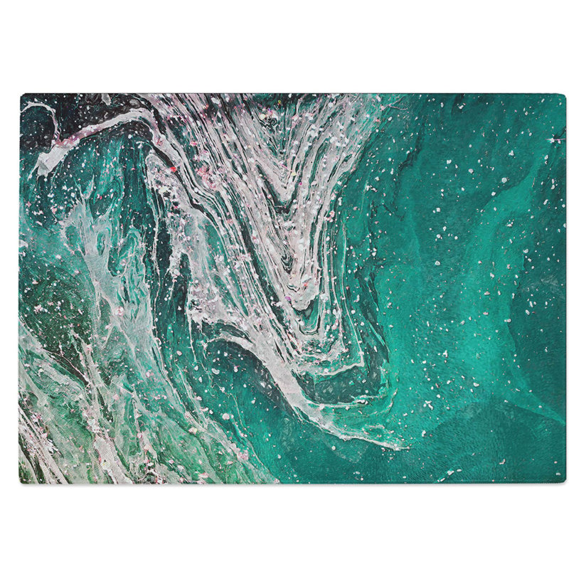 Tempered Glass Beauty of the World Chopping Board, 28.5 cm W x 20 cm L