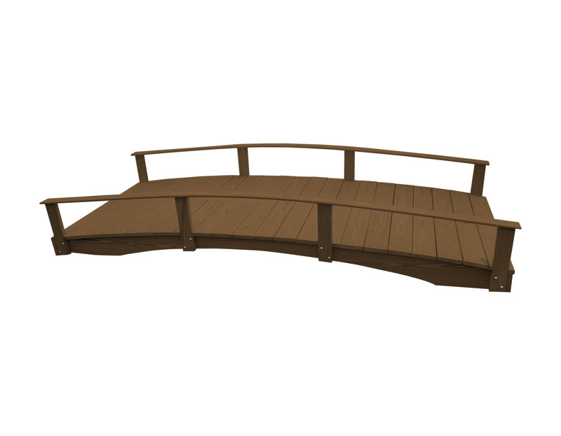 Pont de jardin, Noyer, H 22 po x l 142 po x P 38 po