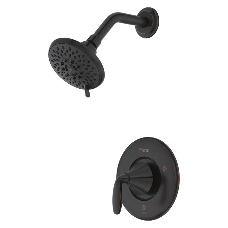 Ensemble de garniture de douche à poignée unique Winfield en bronze toscan, Tuscan Bronze