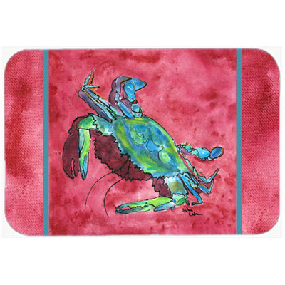 Crab Dark Pink Glass Cutting Board