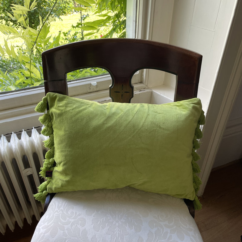 Terhune Rectangular Lumbar Cushion, Kiwi Green