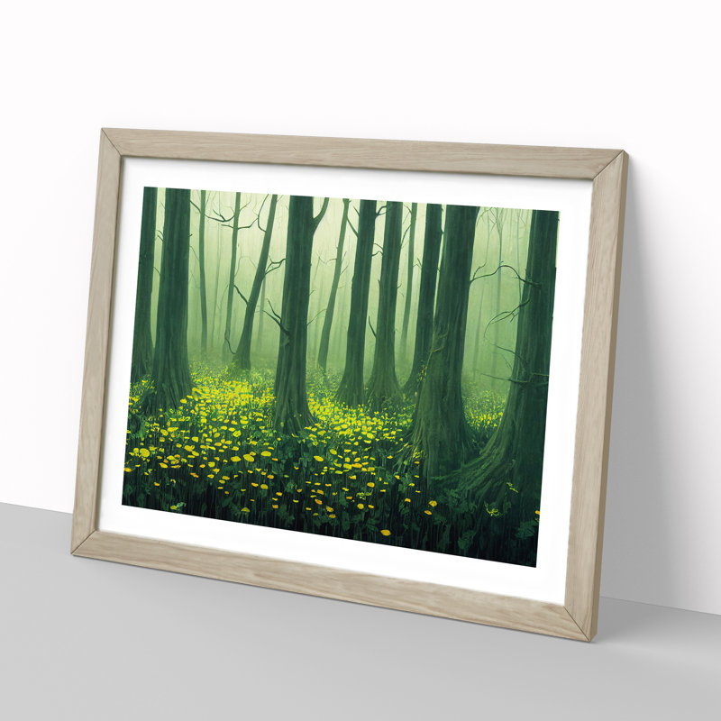 Spectacular Spring Forest - Framed Print, 46cm H x 64cm W, Oak Frame