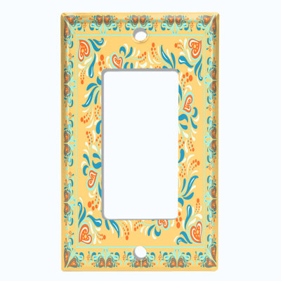 Patterned 1 - Gang Rocker Standard Wall Plate