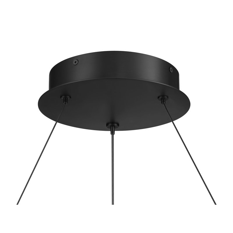 Empra, Chandelier, 30", Matte Black, Clear Crystal, Matte Black