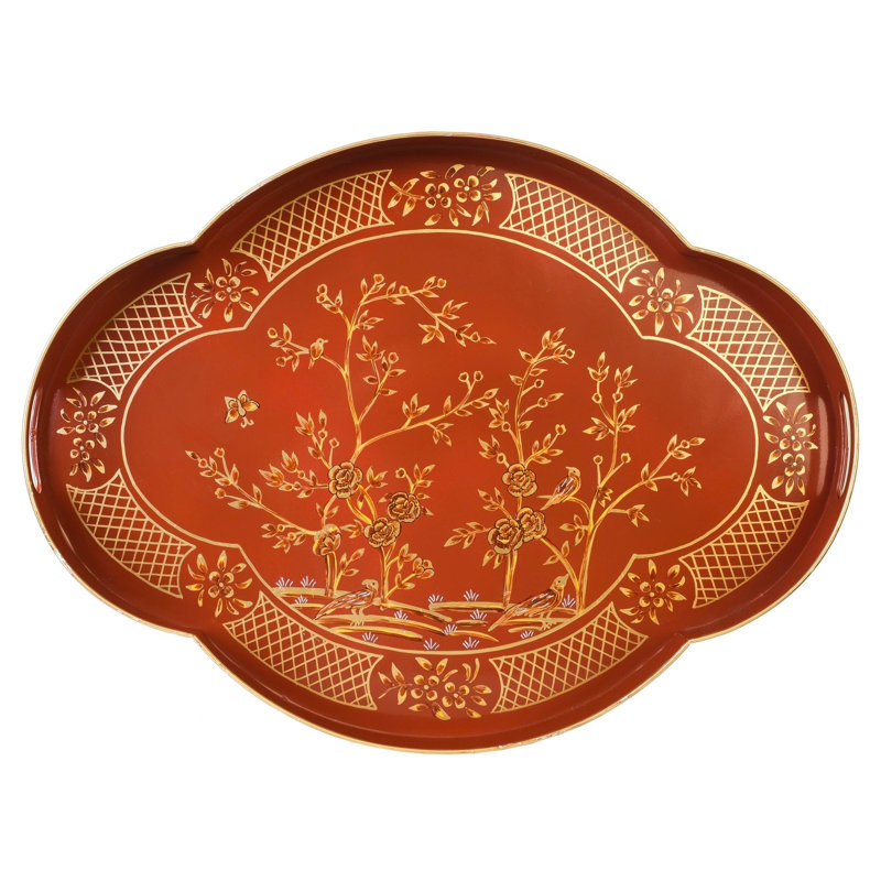 Laurent Metal Tray, Red