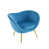 Velours bleu Evan est en rupture de stock