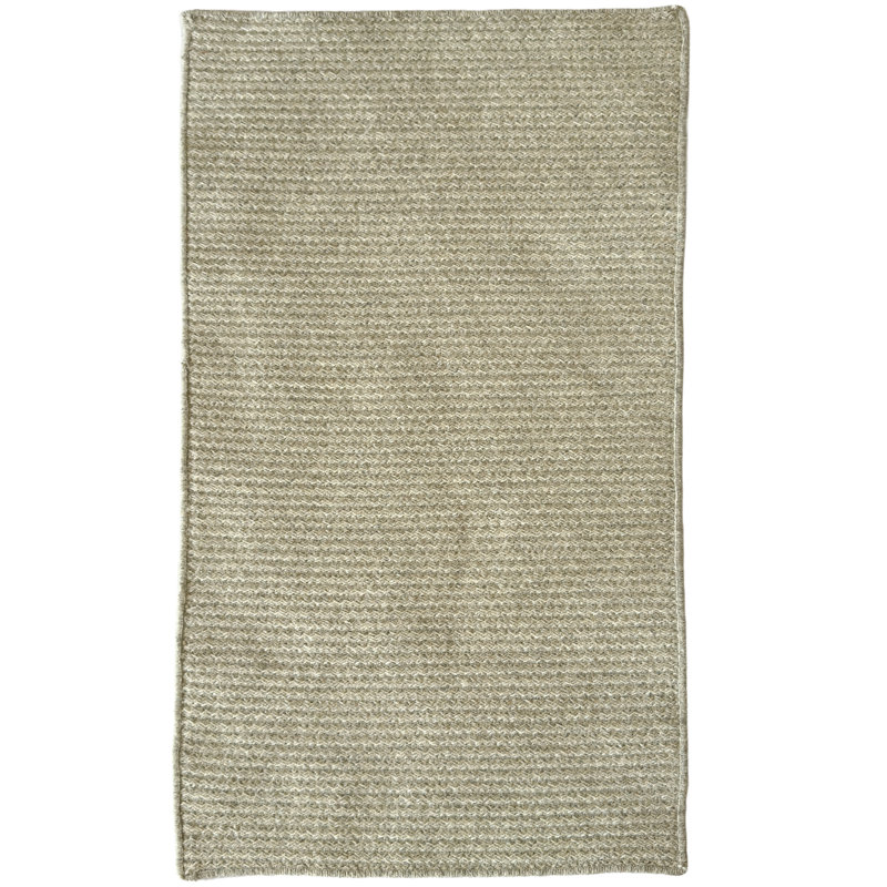 Tapis d'intérieur tressé réversible Madison 100 % laine, Ivoire ivoire, Rectangle 8 pi x 5 pi