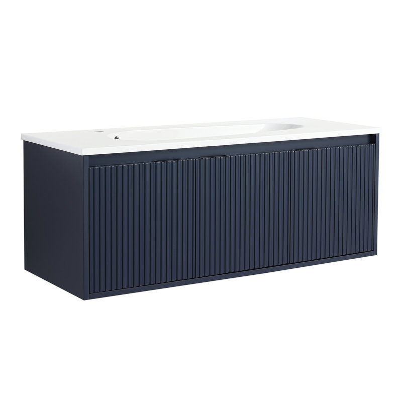 Meuble-lavabo flottant 48 po avec lavabo en résine