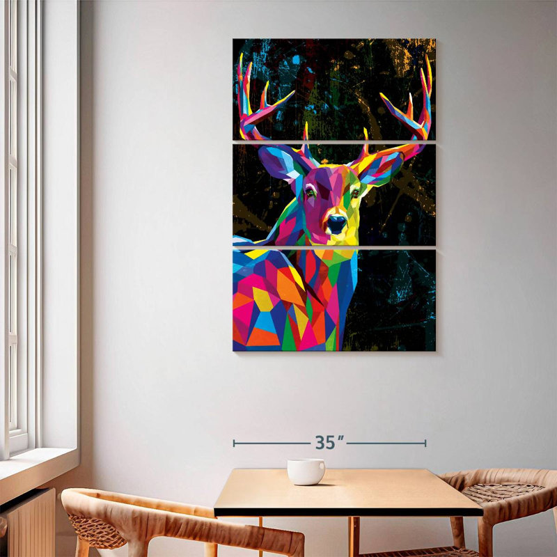Buck de couleur géométrique Brampt, H 65 po x l 42 po