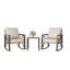 Chaises berçantes d'extérieur en métal avec coussins (ensemble de 2)-1624628441