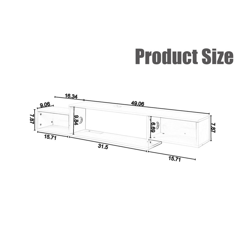 Wall Mounted Floating Tv Stand, White