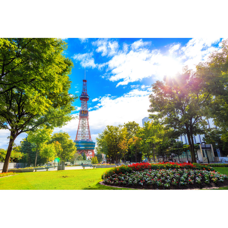 Sapporo, Japan - 9 September 2016 - Television Tower by Bee32 - Wrapped Canvas Print, 30cm H x 46cm W x 3.8cm D