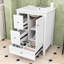 Meuble-lavabo moderne 3 tiroirs avec tablettes réglables et armoire de rangement-1072241495