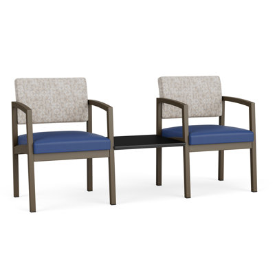 Structure tandem 2 places avec table centrale en acier Lenox