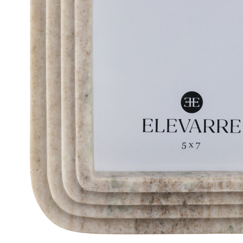 Sagebrook Home 5X7 Duval Marble Photo Frame, 5" x 7"