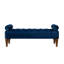 Bedroom Window Seat - Navy Velvet With Wood Construction Upholstered Armchair Fabric In For Use-959615835