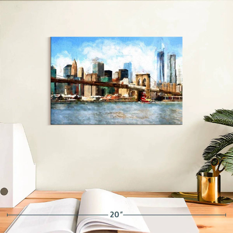 Nicci Brooklyn Bridge New York, 8" H x 12" W