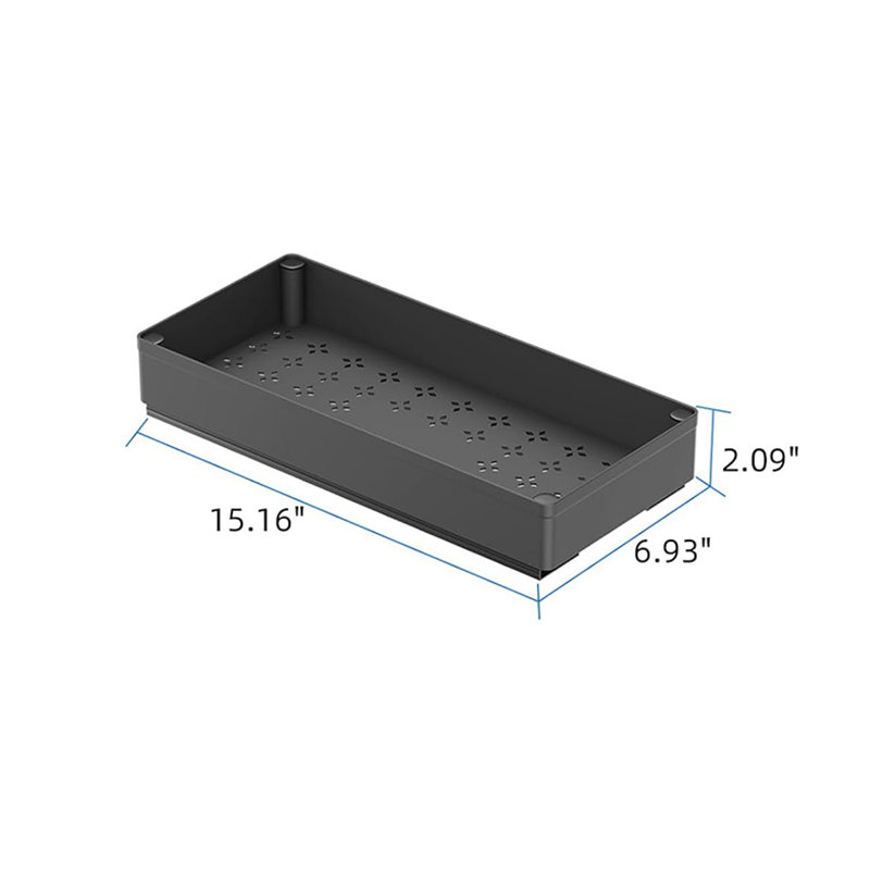 Pull Out Kitchen Storage Slide Out Drawer for Cupboard Pull Out Shelf Kitchen Storage Drawer, 7cm H x 18cm W x 40cm D