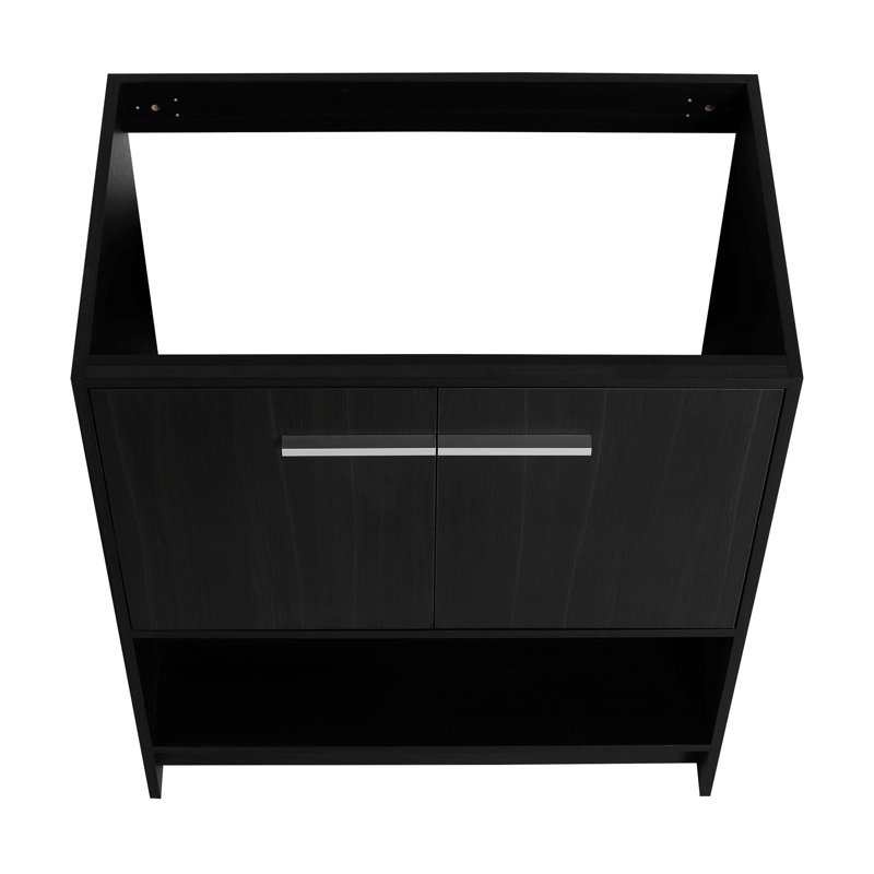 Armoire murale en contreplaqué sans lavabo , Chêne foncé, Argent argent