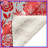 Red Floral Patchwork Blankets-127457551