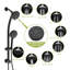 Pomme de douche double multifonction - Système de douche avec pomme de douche à pluie de 4,7 po, douche à main 8 fonctions, barre coulissante réglable-114230532
