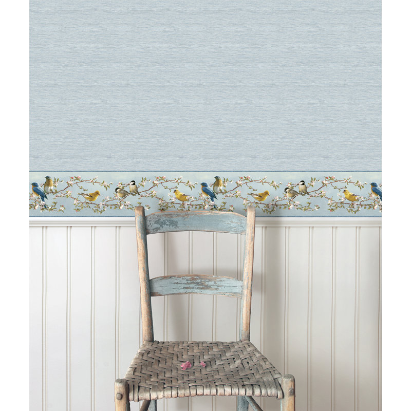 Papier peint bordure en relief 15 pi x 6 po sauvage songbird trail Tiya