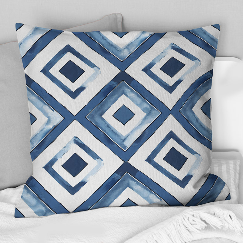 Diamond I - Glam Throw Pillow, 16"H x16"H