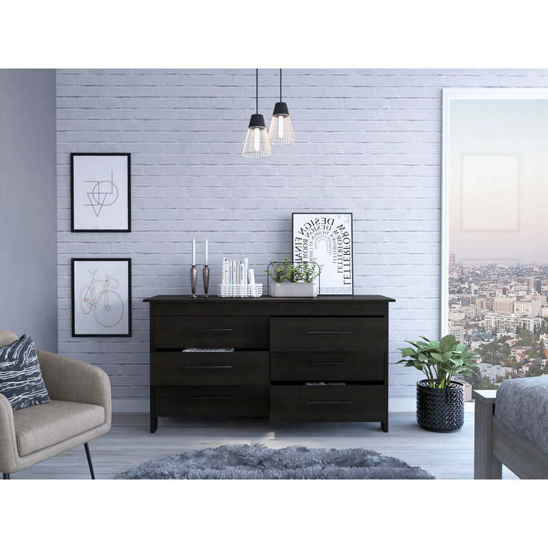 Commode double l 58,8 po à 6 tiroirs Pokanoket