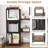Computer Desk With Bookshelf Large Wide Desktop Storage Shelves Metal Frame