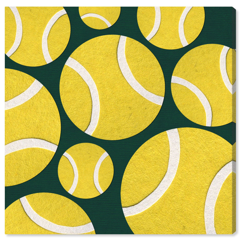 « tennis time », art sur toile Dugan, H 36 po x l 36 po x P 1,5 po