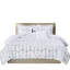 Collection d'édredon très grand / très grand - imprimé métallique sur fond blanc, très doux, rembourré, 2 taies décoratives, coussins décoratifs blancs avec imprimé géométrique,