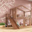 Lits multifonctionnels avec rangement, lit mezzanine en bois pour maison d'enfant