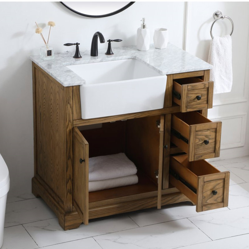 Meuble-lavabo simple 36 po Pardue, Bois flottant