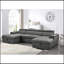 Canapé-lit en forme de U, surdimensionné de 121 pouces - lit escamotable 2 en 1, canapé-lit modulaire avec méridienne de rangement double pour meubles de salon, gris anthracite