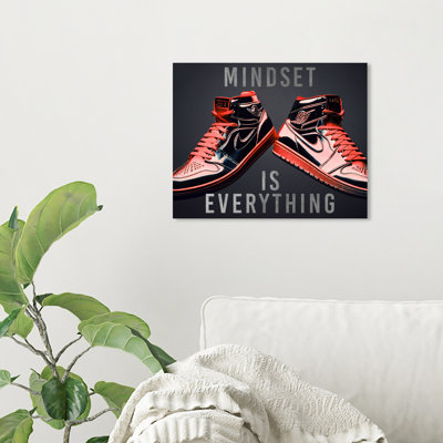 "Abisia", espadrilles rouges et argentées sur toile par Wynwood Studio Print