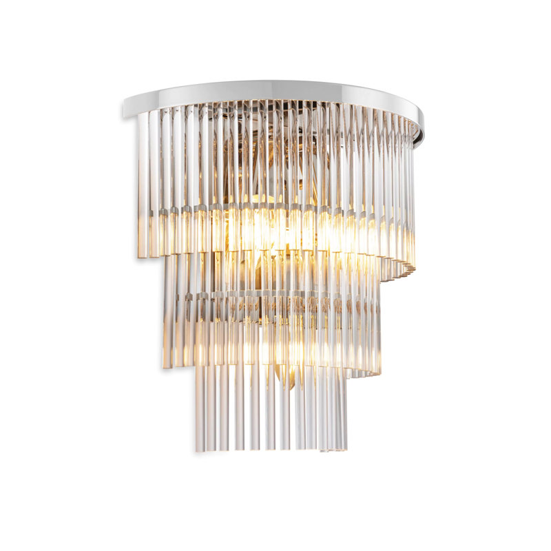 East 3 - Light Flush Mounted Sconce, Silver