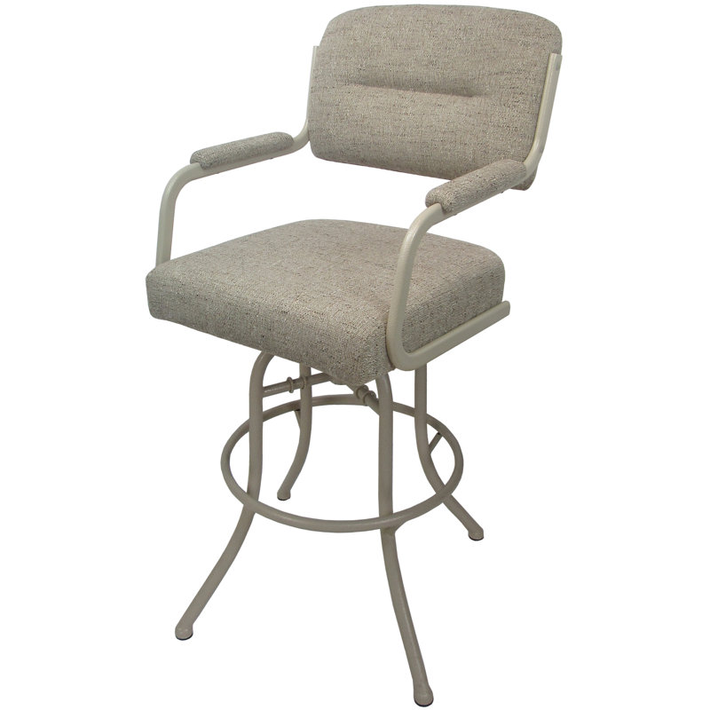 Tabouret de bar pivotant 30 po Jomiah, Beige, Brun clair