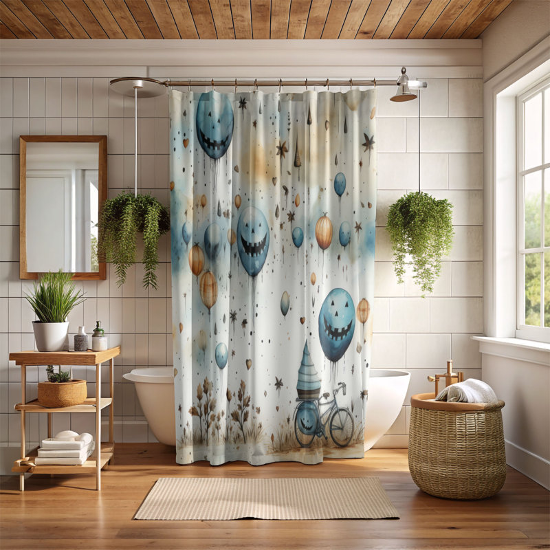 Haunted Autumn - Premium Shower Curtain, H 74 po x l 71 po