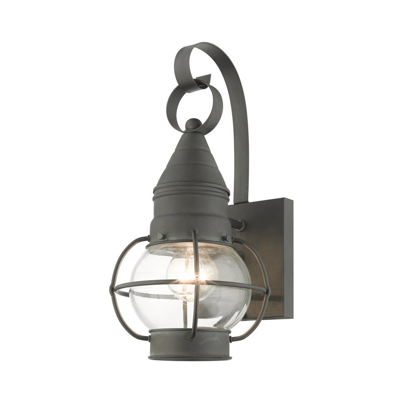 Aster Wall Light, 13.75"H x 7"W x 7.75" D, Charcoal