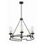 6 - Light Dimmable Wagon Wheel Chandelier