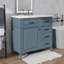 Meuble-lavabo indépendant de 36 pouces avec surface de lavabo en céramique - tiroir pivotant, tablette réglable-1021811912