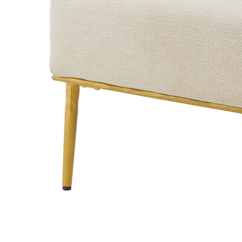 Fauteuil en chenille, Beige